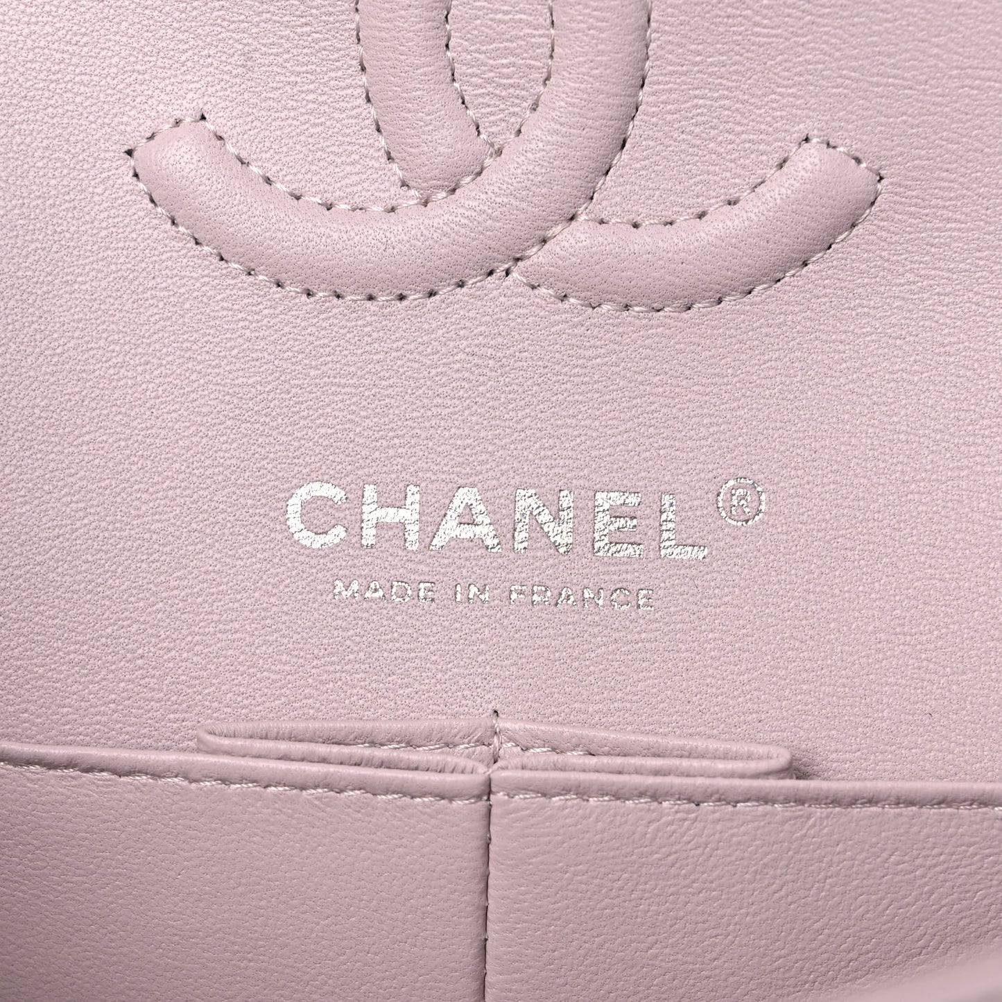 Lambskin Quilted Small Double Flap Light Purple