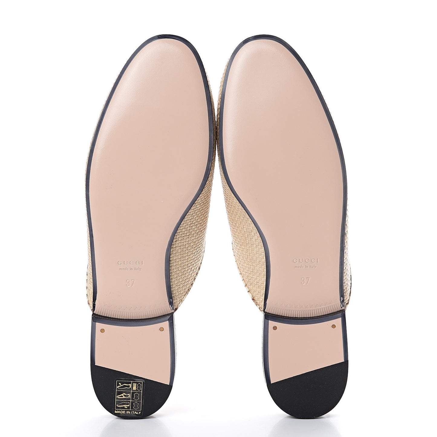 Straw Elaphe Womens Princetown Slippers 37 Natural Cream Brown