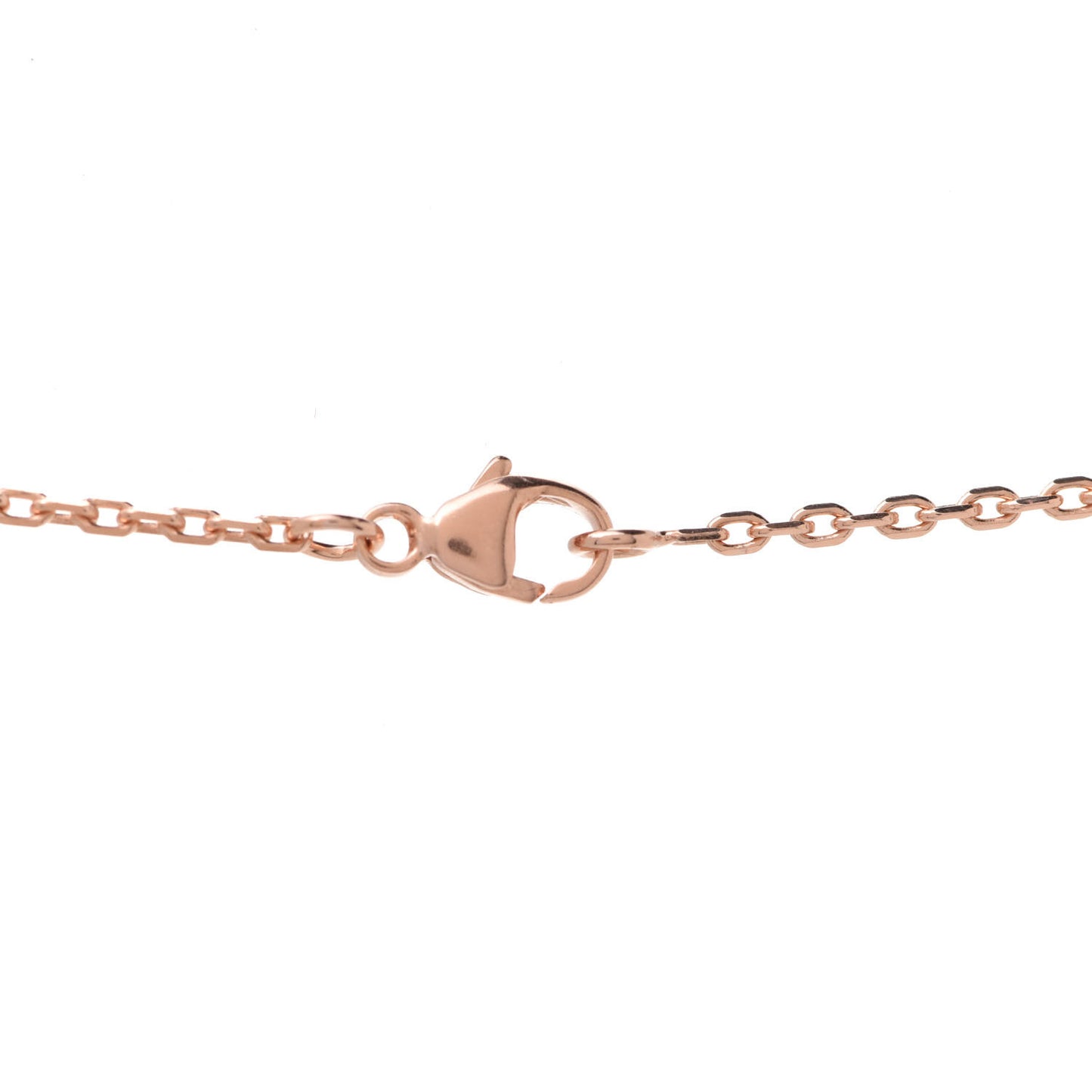 Lacquered Rose Gold Pop H Pendant Necklace Black