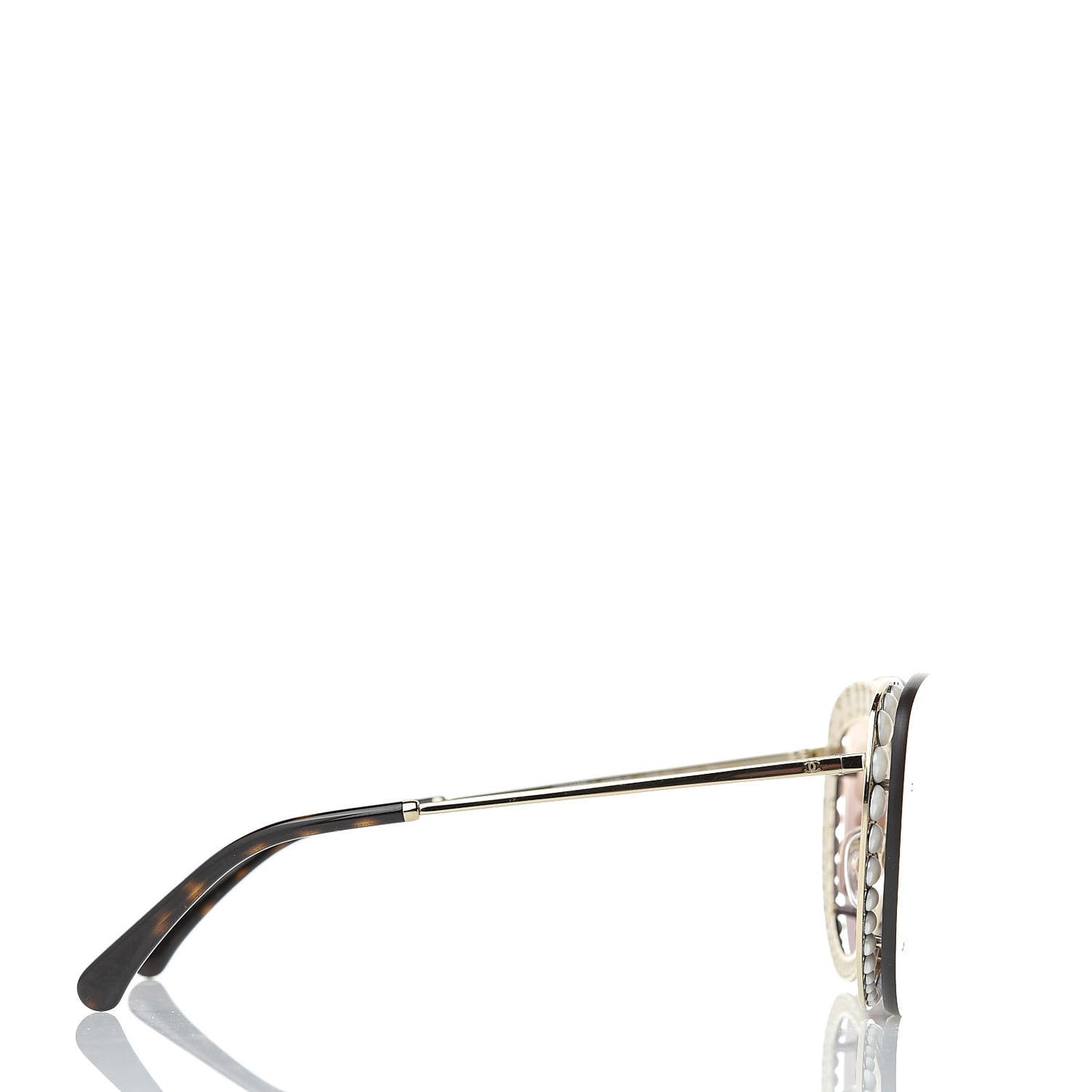 Acetate Metal Pearl Butterfly Sunglasses 4236-H Brown