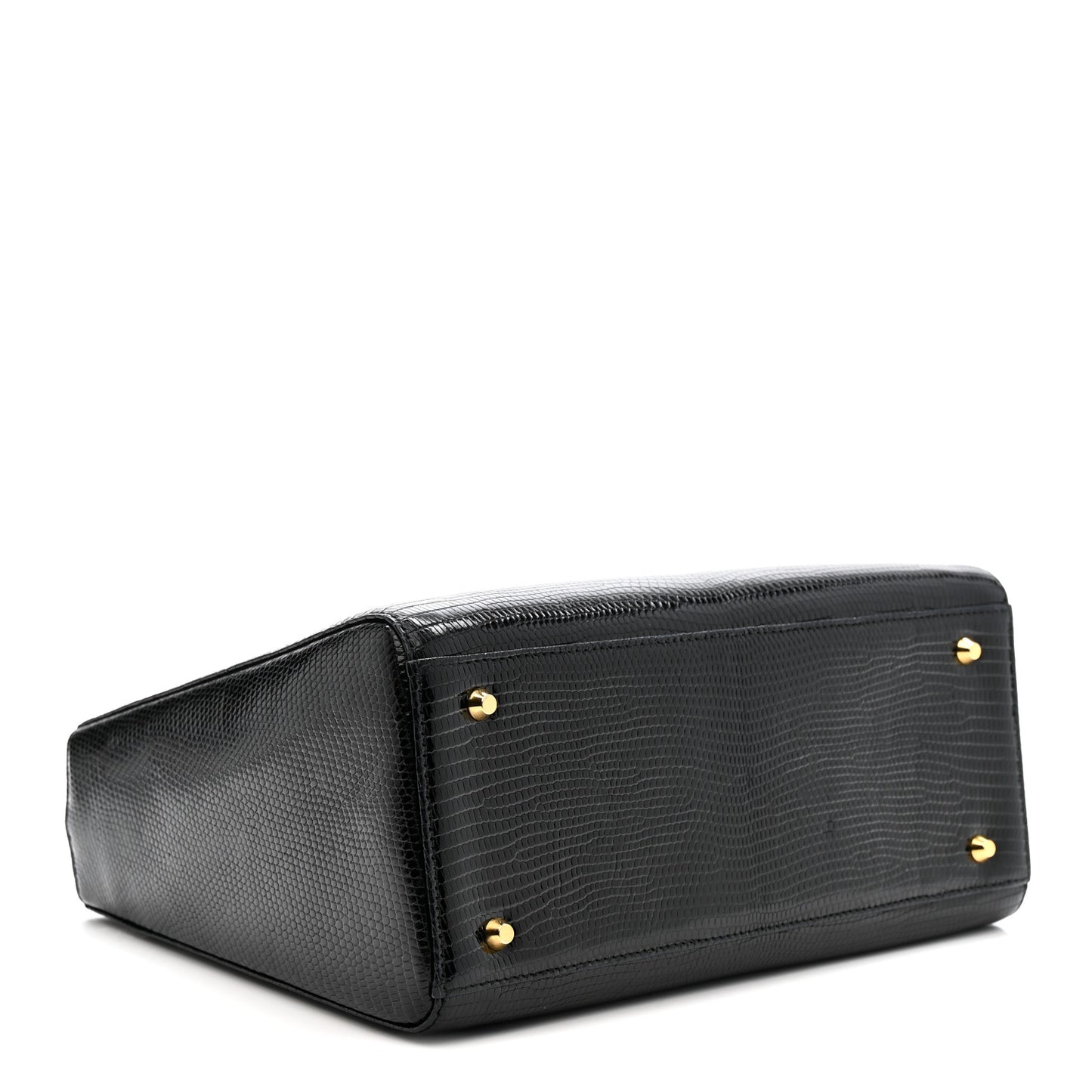 Lizard Medium Lady Dior Black