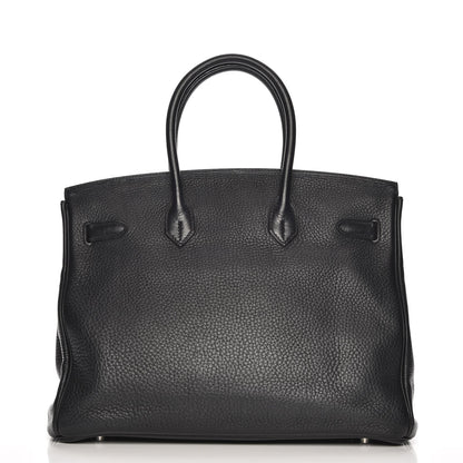 Hermes Taurillon Clemence Birkin 35 Black 5 of 26