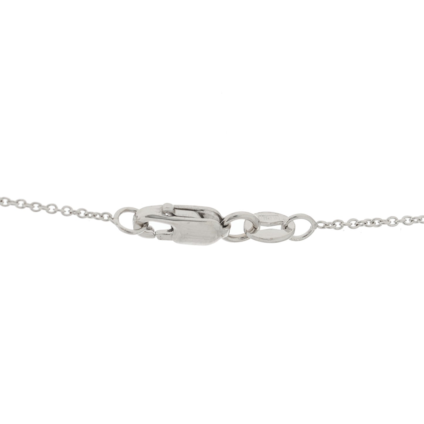 18K White Gold Diamond Circle Pendant Necklace