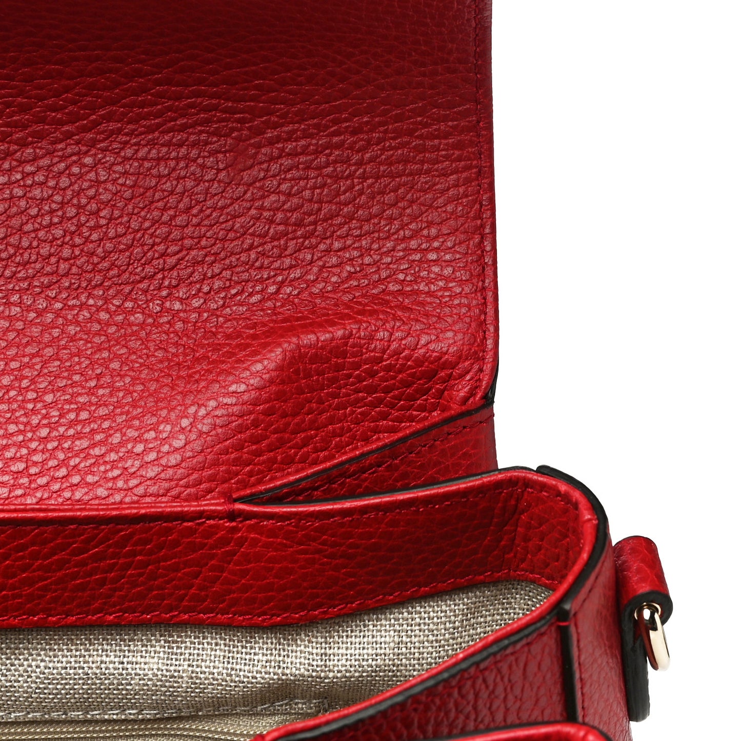 Dollar Calfskin Medium Interlocking G Top Handle Shoulder Bag Red