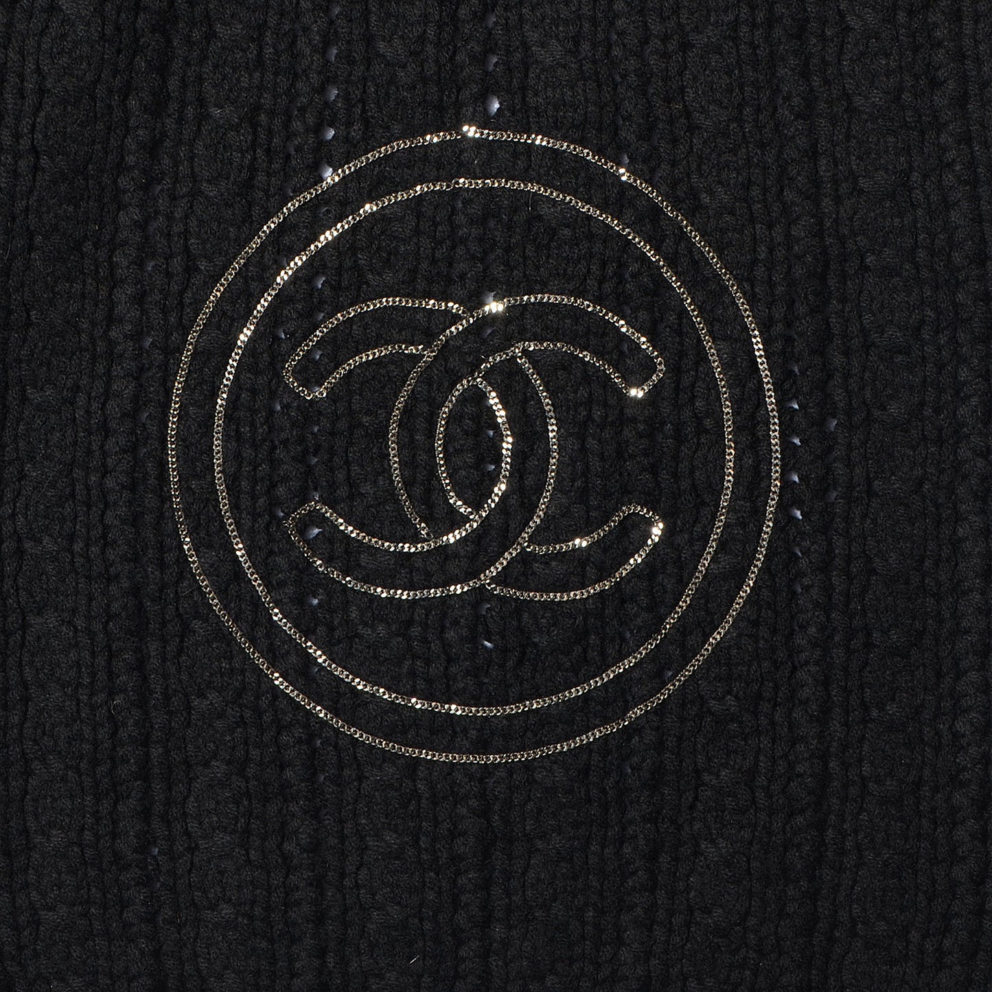 Cashmere Chain CC Scarf Black