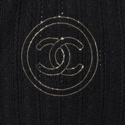 Chanel Cashmere Chain CC Scarf Black 5 of 7