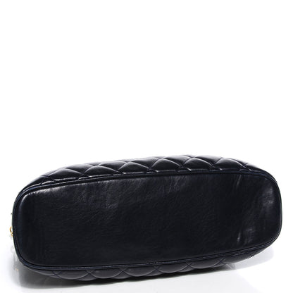 Chanel Lambskin Quilted Shoulder Bag Navy Blue 4 of 8