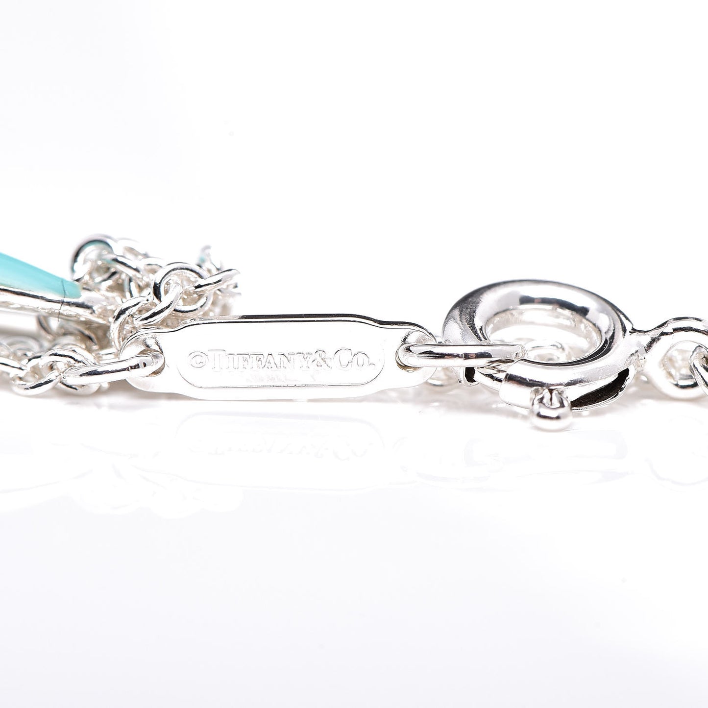 Sterling Silver Enamel Infinity Bracelet Blue