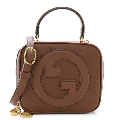 Gucci Sakai Be Green Calfskin Diagonal Stitched Blondie Top Handle Bag Cuir 1 of 10