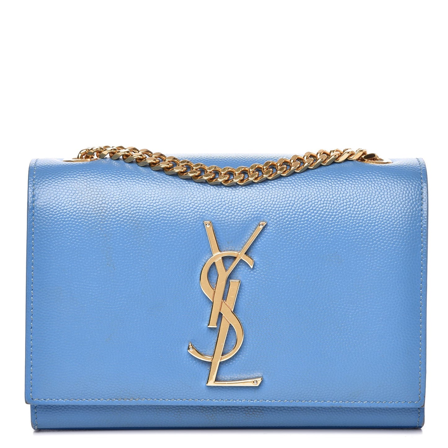 Grain De Poudre Small Classic Monogram Kate Satchel Blue Clair