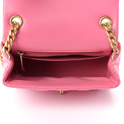 Chanel Lambskin Resin Quilted Mini Pearl Samba Square Flap Pink 5 of 11