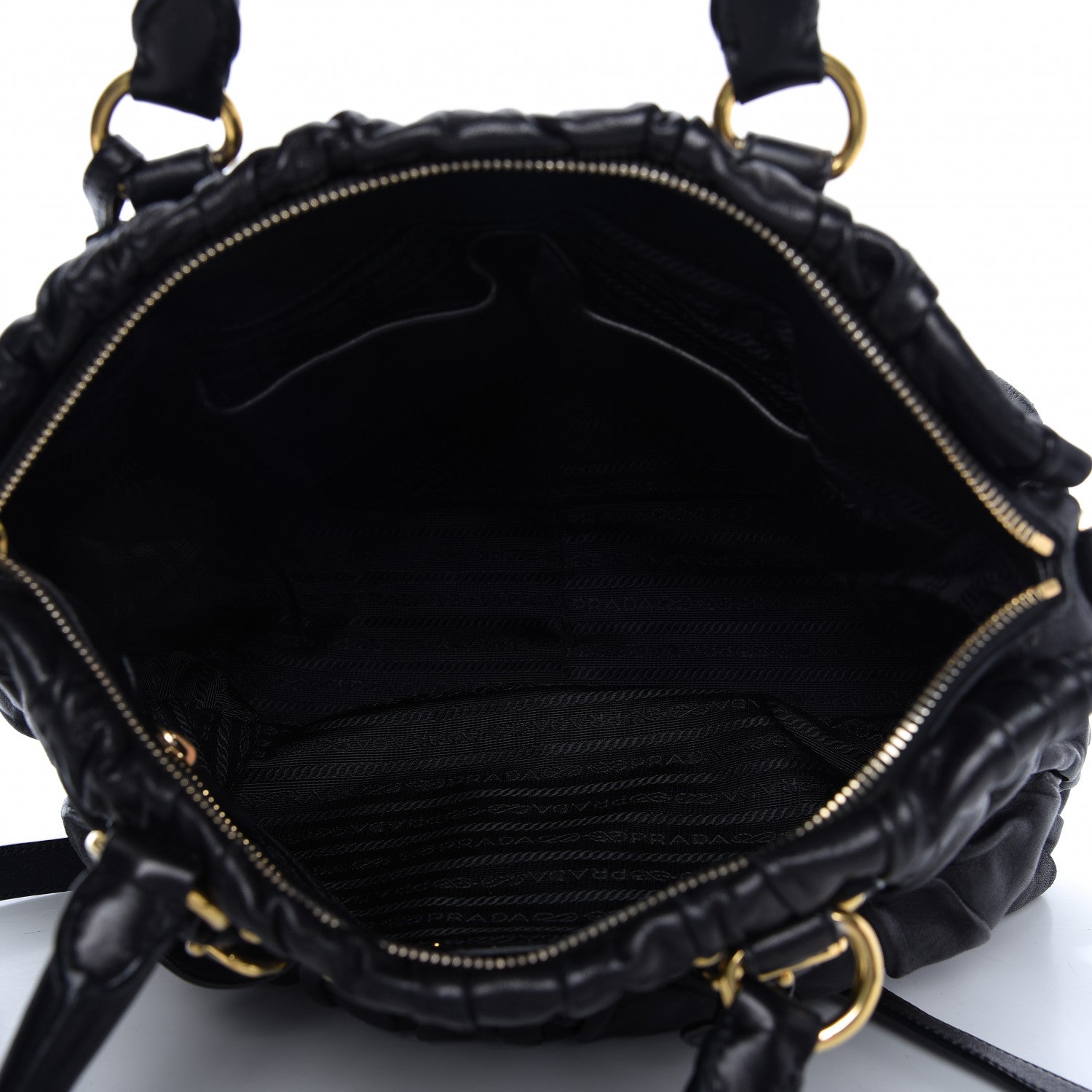 Prada Nappa Gaufre Tote Black 5 of 11