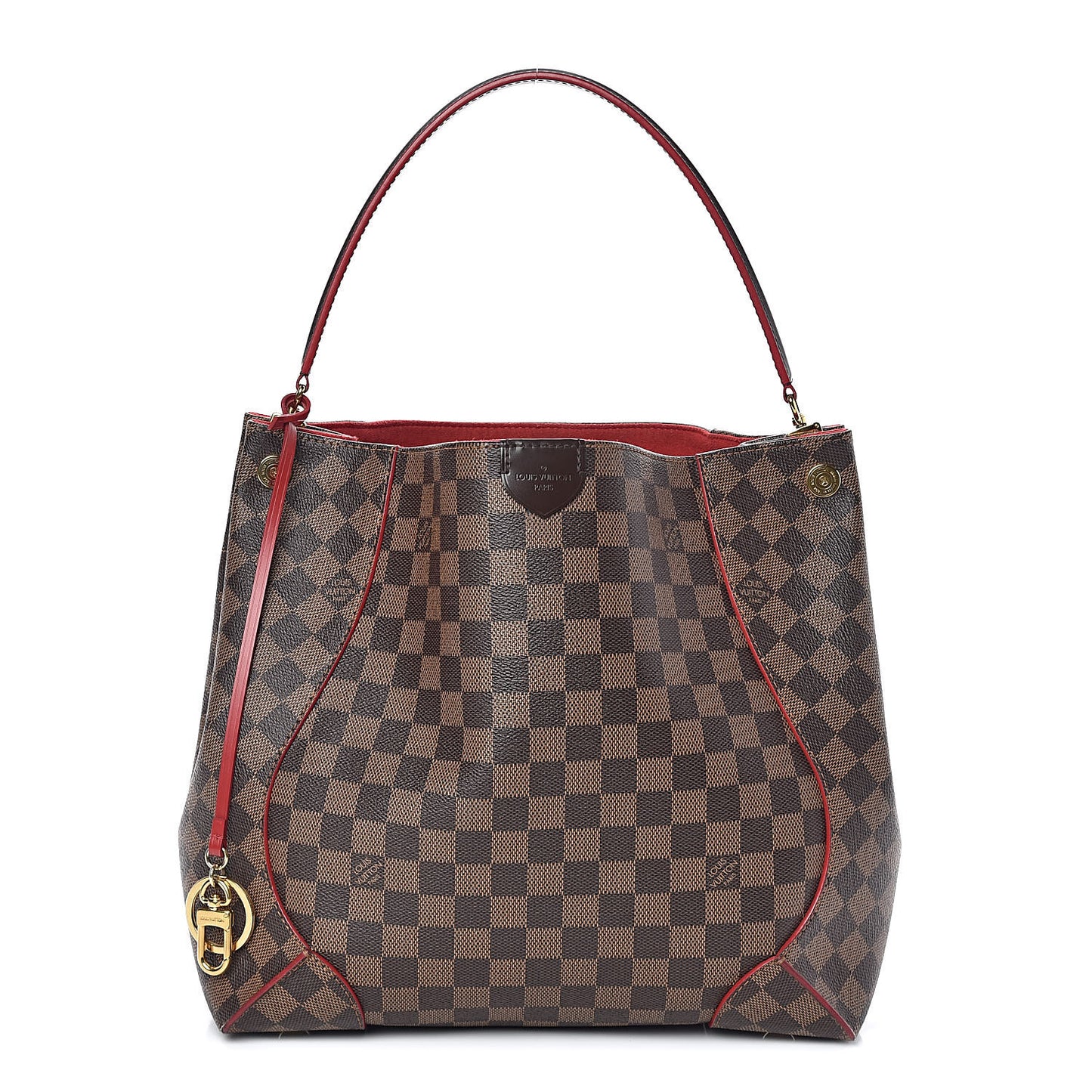 Damier Ebene Caissa Hobo Cherry