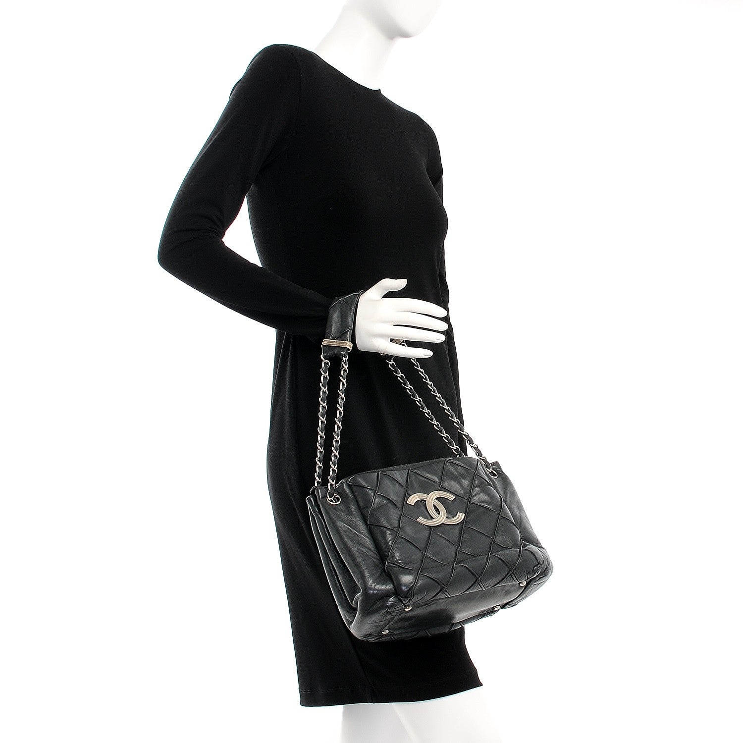 Chanel Lambskin Accordion Shoulder Bag Grey 2 of 8