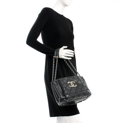 Chanel Lambskin Accordion Shoulder Bag Grey 2 of 8