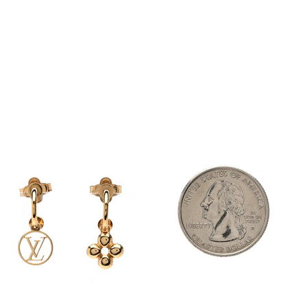 Louis Vuitton Brass Blooming Earrings Gold 2 of 4