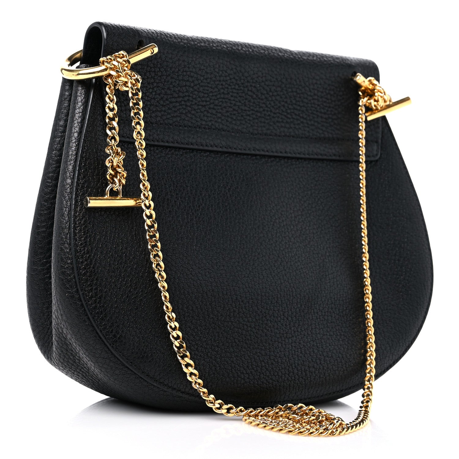 Chloe Grained Lambskin Drew Shoulder Bag Black 2 of 9