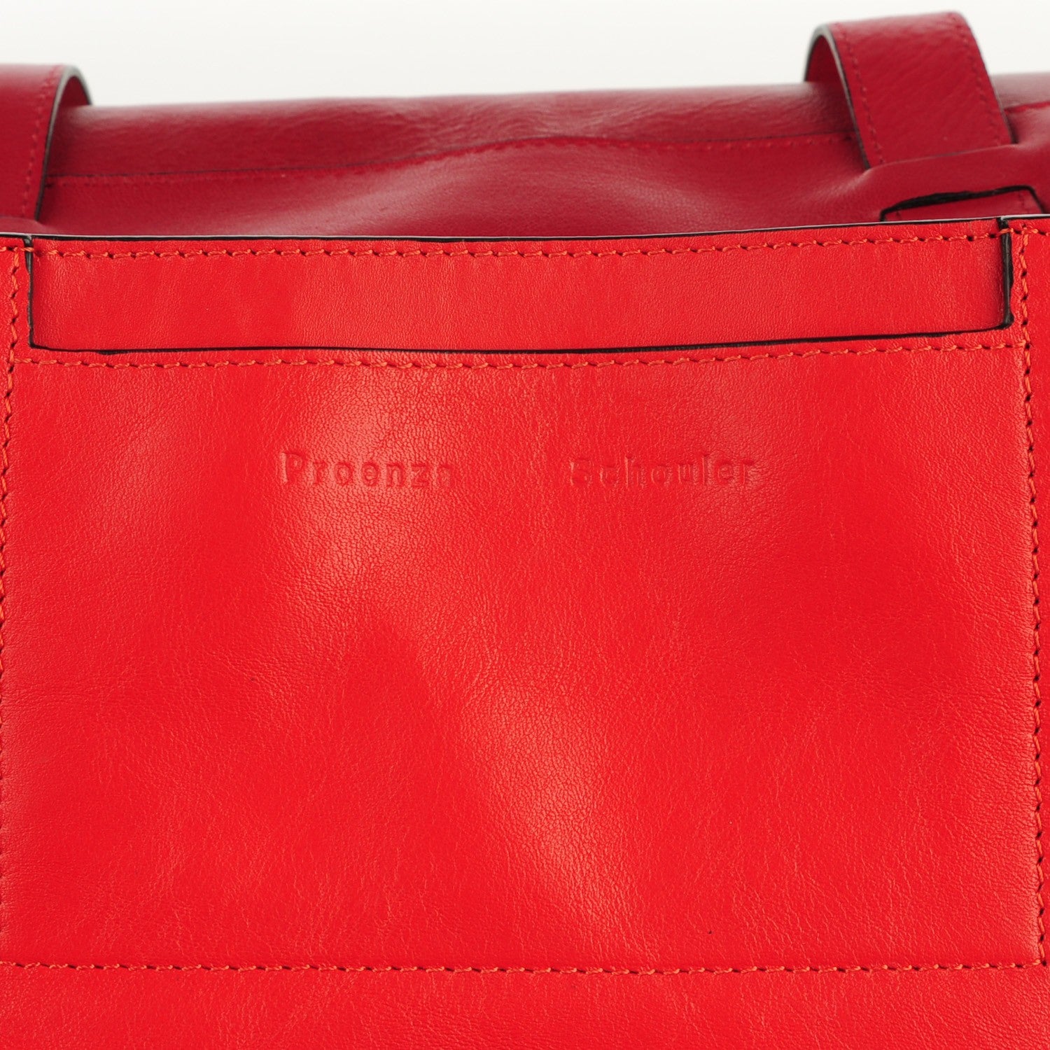 Proenza Schouler Calfskin Double Sided PS Courier Bag Poppy Chianti 9 of 10