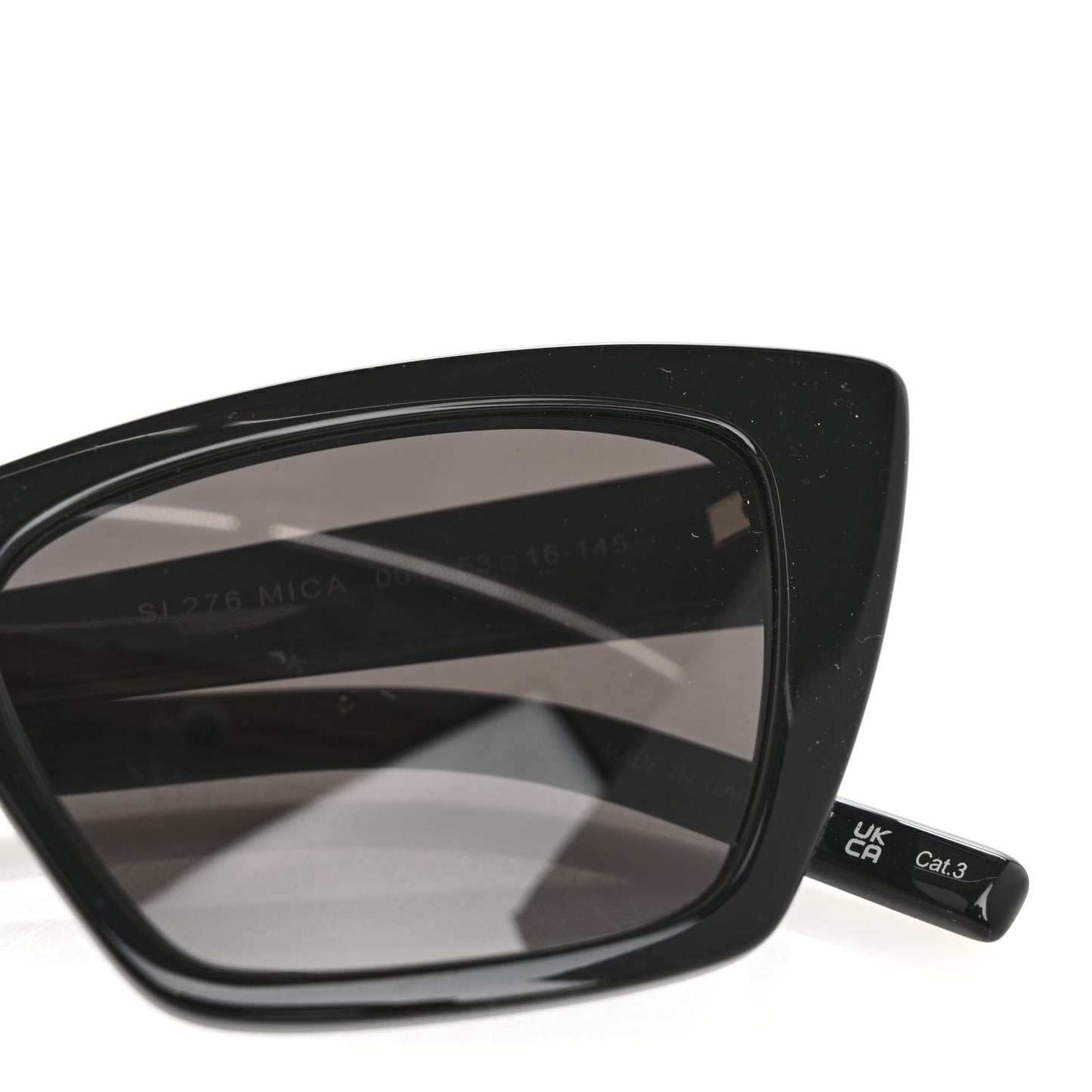 Acetate Mica Cat Eye Sunglasses SL 276 Black