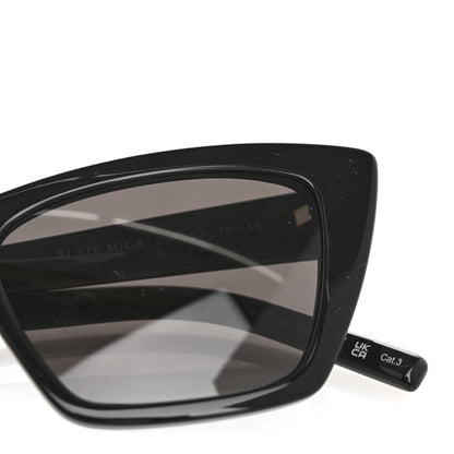 Saint Laurent Acetate Mica Cat Eye Sunglasses SL 276 Black 8 of 10