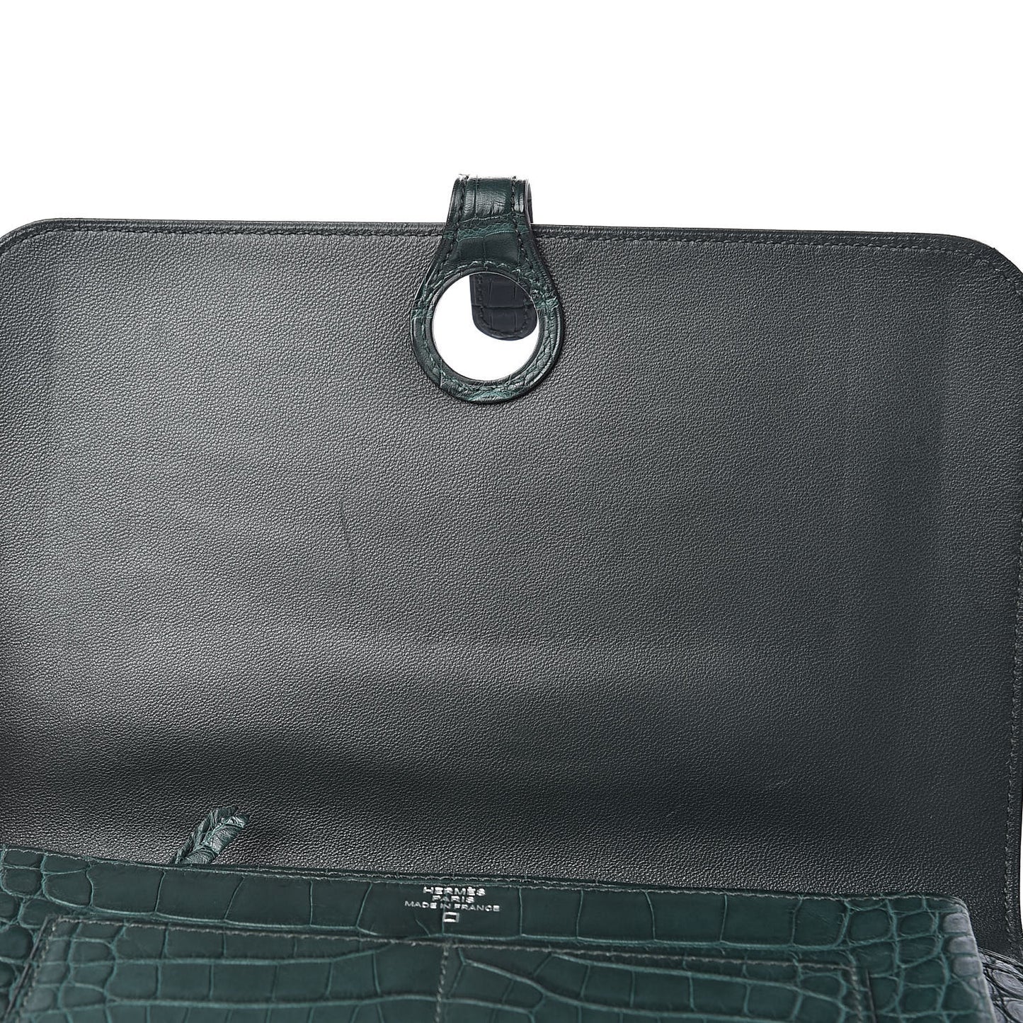 Matte Alligator Dogon Combined Wallet Vert Fonce