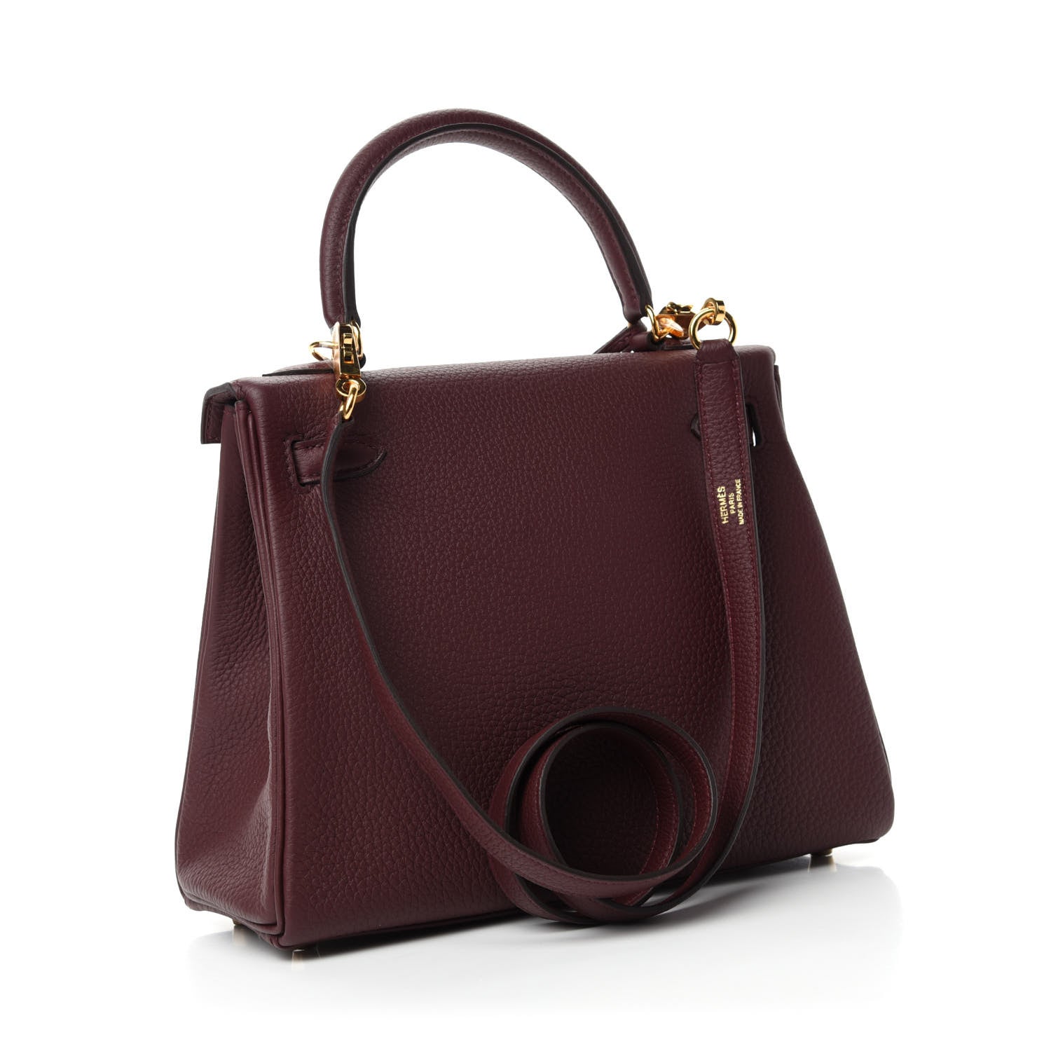 Hermes Togo Kelly Retourne 25 Bordeaux 3 of 11