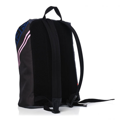 Fendi Canvas FF Diagonal Cross Strap Backpack Navy Multicolor 2 of 5