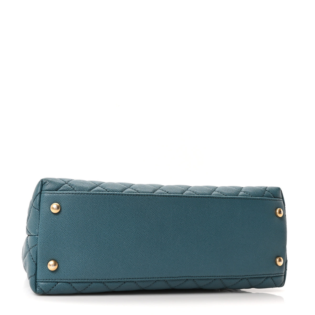 Caviar Quilted Medium Coco Lizard Embossed Handle Flap