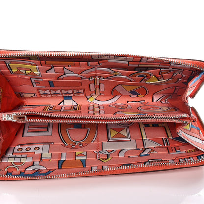 Hermes Epsom Barenia Silk'In Wallet Orange Poppy Fauve Rose Candy 5 of 8