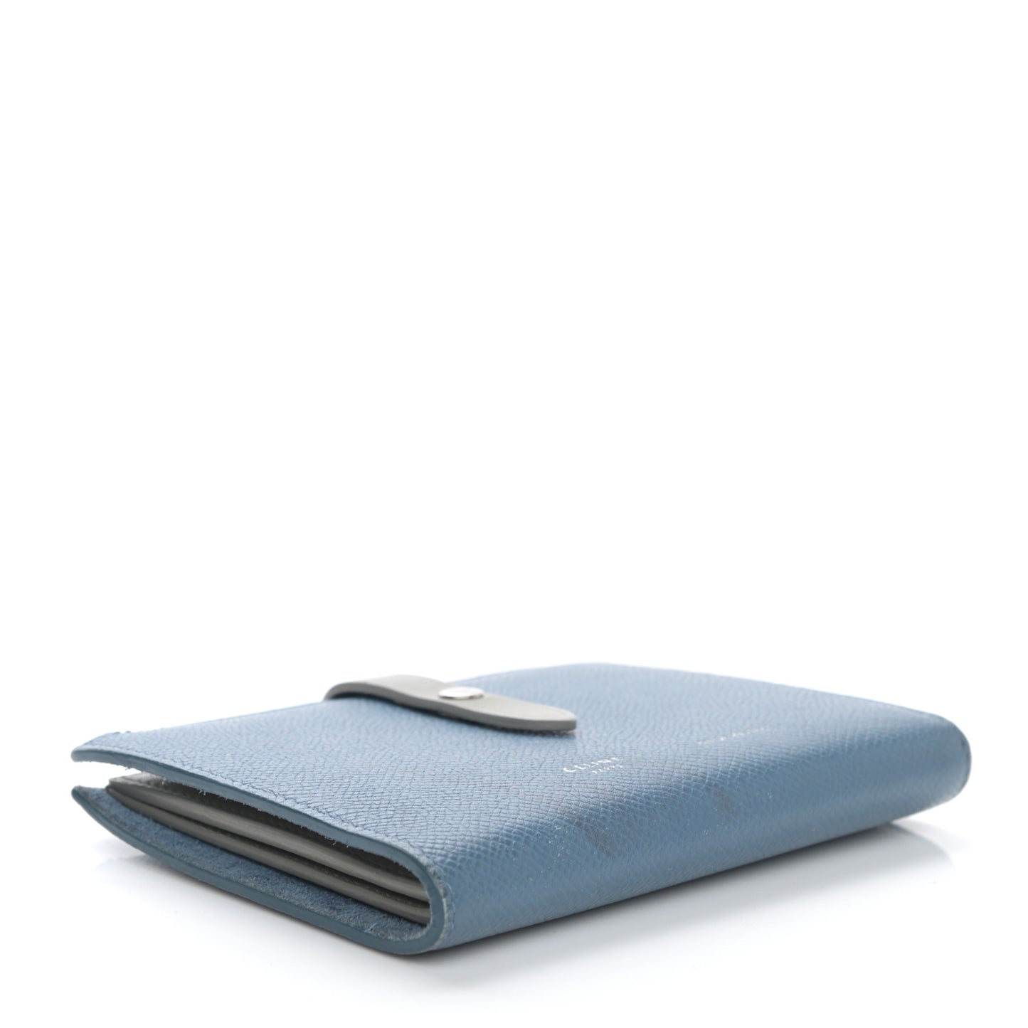 Grained Calfskin Medium Multifunction Strap Wallet Cloud