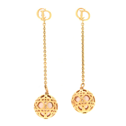 Christian Dior Pearl Secret Cannage Mise En Dior Tribales Dangle Earrings Gold 1 of 3