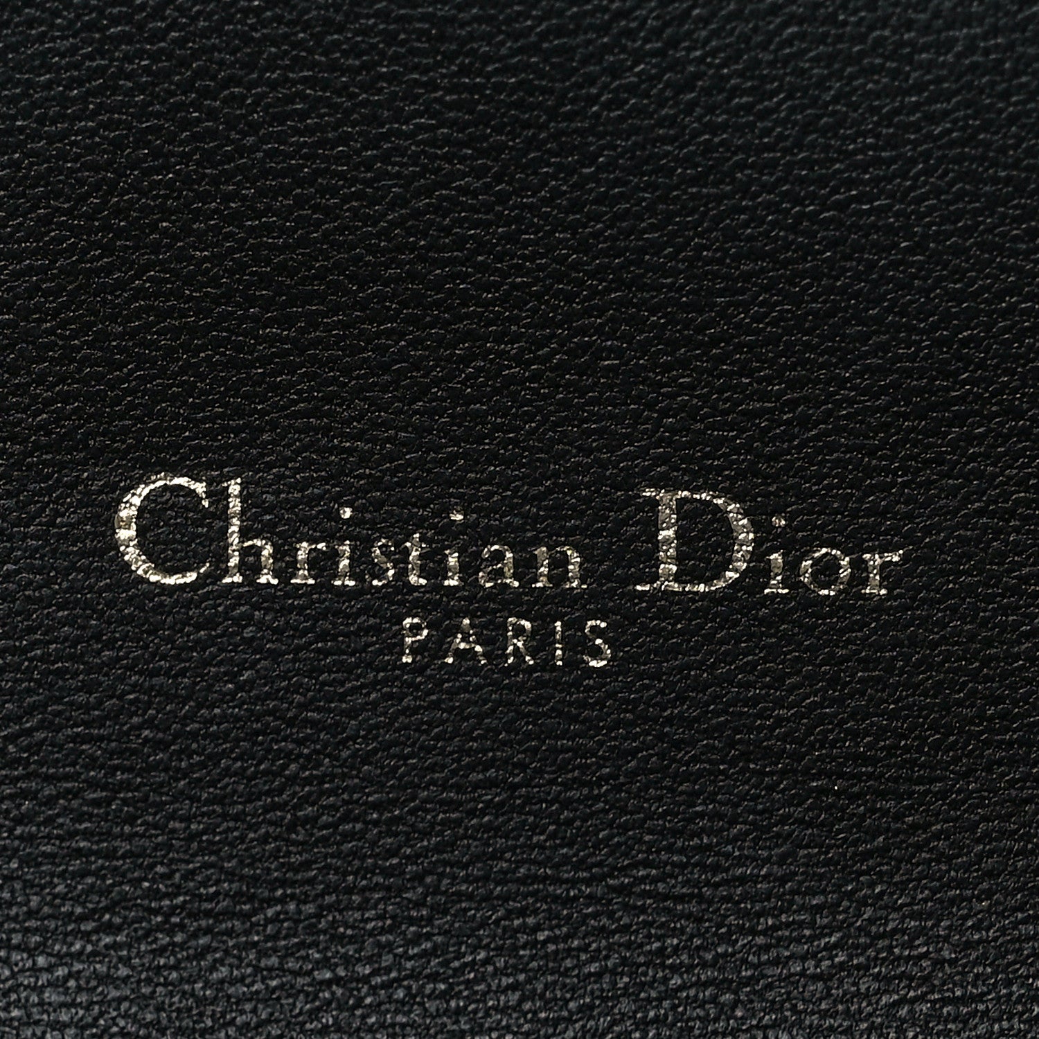 Christian Dior Grained Calfskin Saddle Chain Wallet Pouch Black 6 of 8