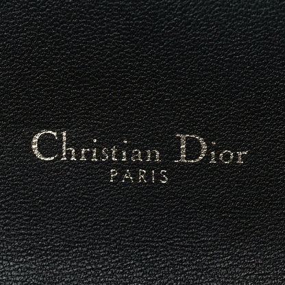 Christian Dior Grained Calfskin Saddle Chain Wallet Pouch Black 6 of 8