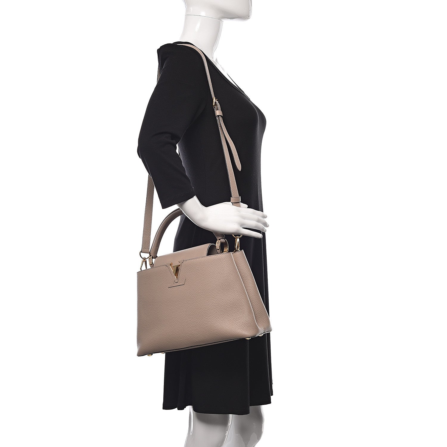 Louis Vuitton Taurillon Capucines PM Galet 2 of 11