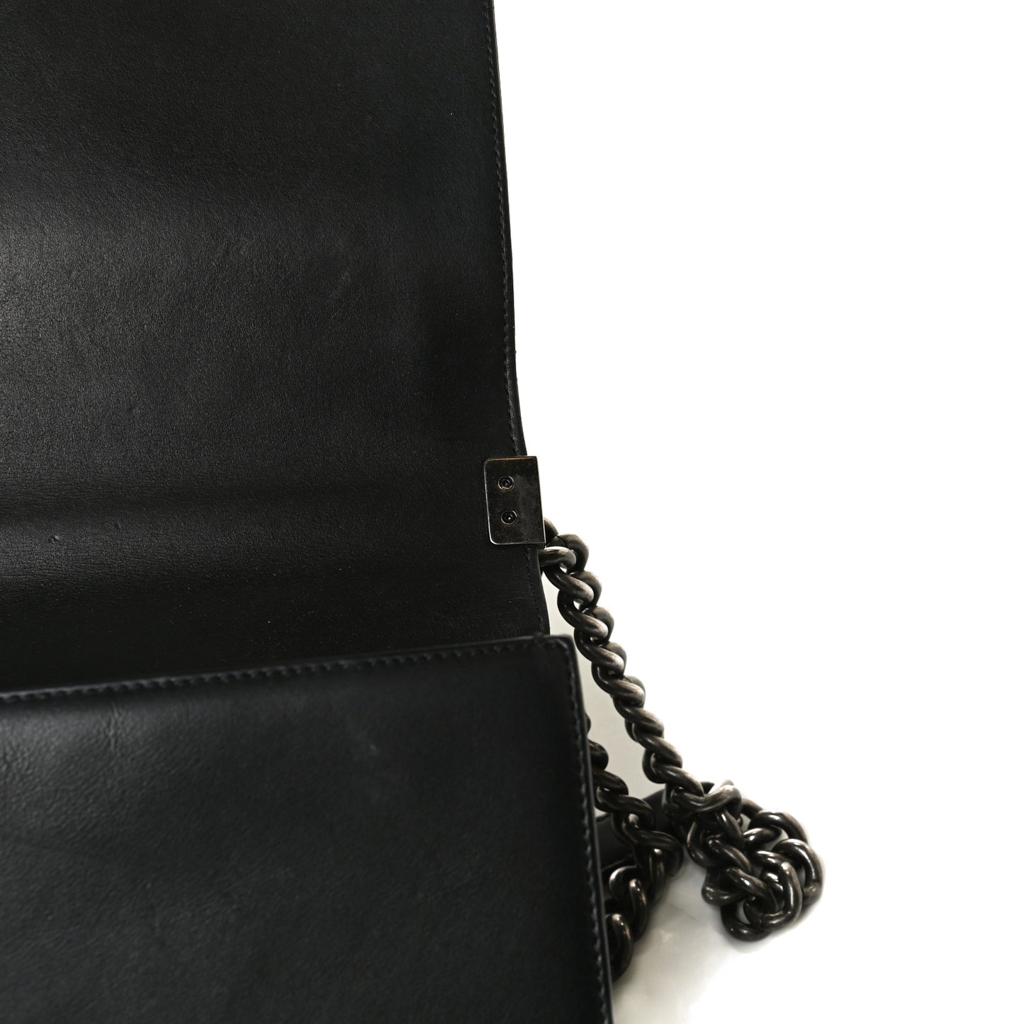 Calfskin Quilted New Medium Boy Flap Black