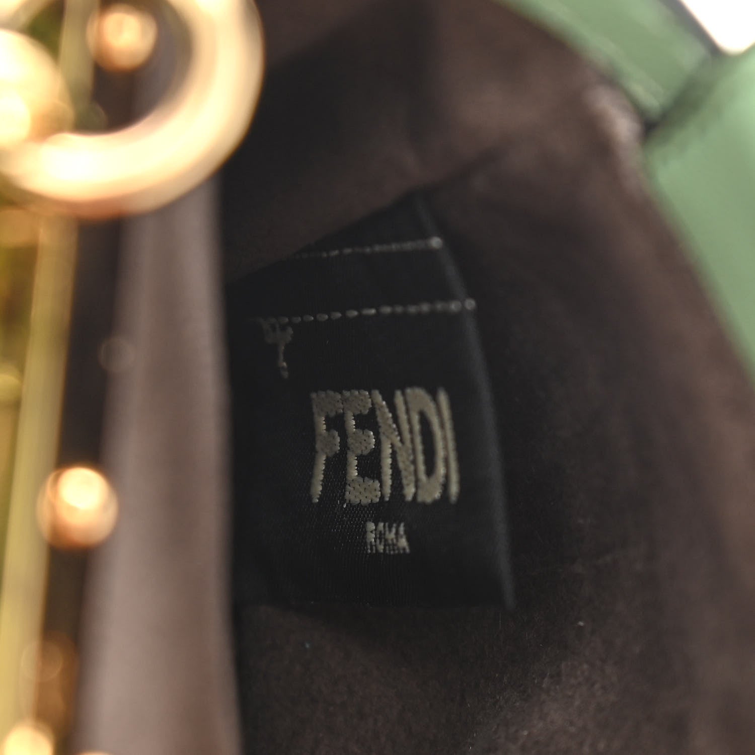 Fendi Shiny Nappa Micro Peekaboo Iconic Satchel Verde Acqua 7 of 11