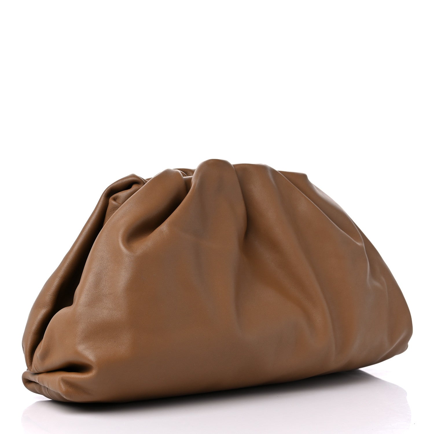 Bottega Veneta Smooth Butter Calf The Pouch Oversized Clutch Teak 3 of 9