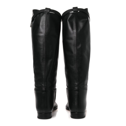 Hermes Box Kelly Jumping Boots 38.5 Black 6 of 11
