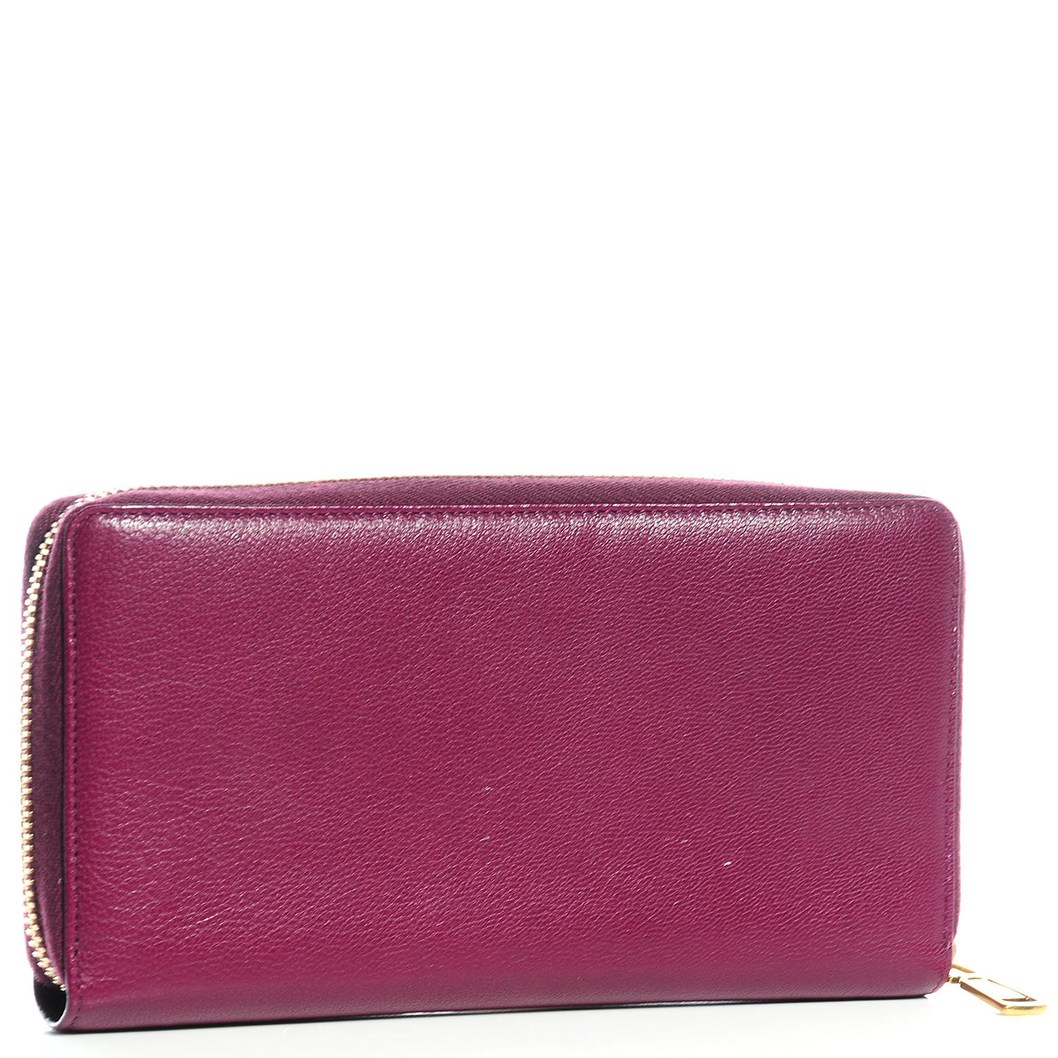 Saint Laurent Chevre Belle De Jour Zip Around Wallet Dark Pink 4 of 14