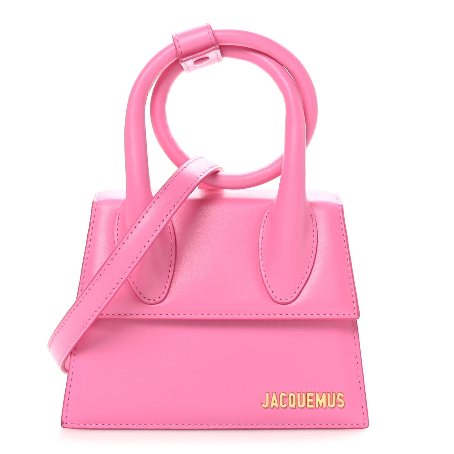 Calfskin Le Chiquito Noeud Dark Pink