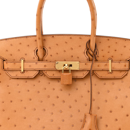 Hermes Ostrich Birkin 30 Cognac 8 of 12