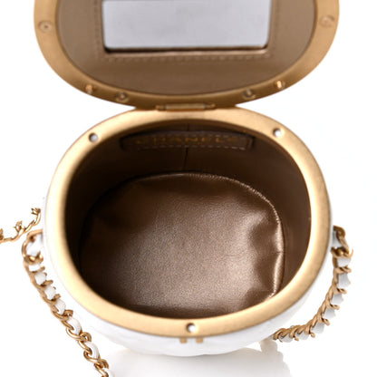 Chanel Lambskin Quilted Mini Crown Box Bag White 4 of 6