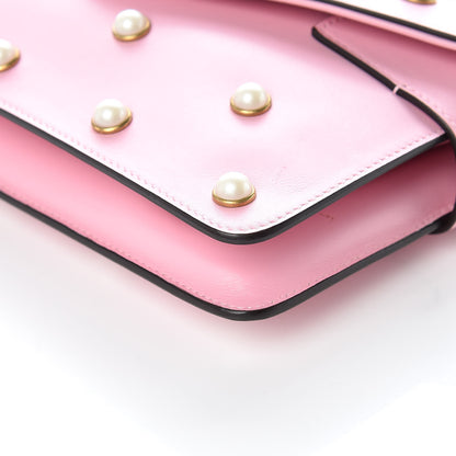 Gucci Nappa Pearl Studded Mini Queen Margaret Broadway Shoulder Bag Sugar Pink 8 of 11