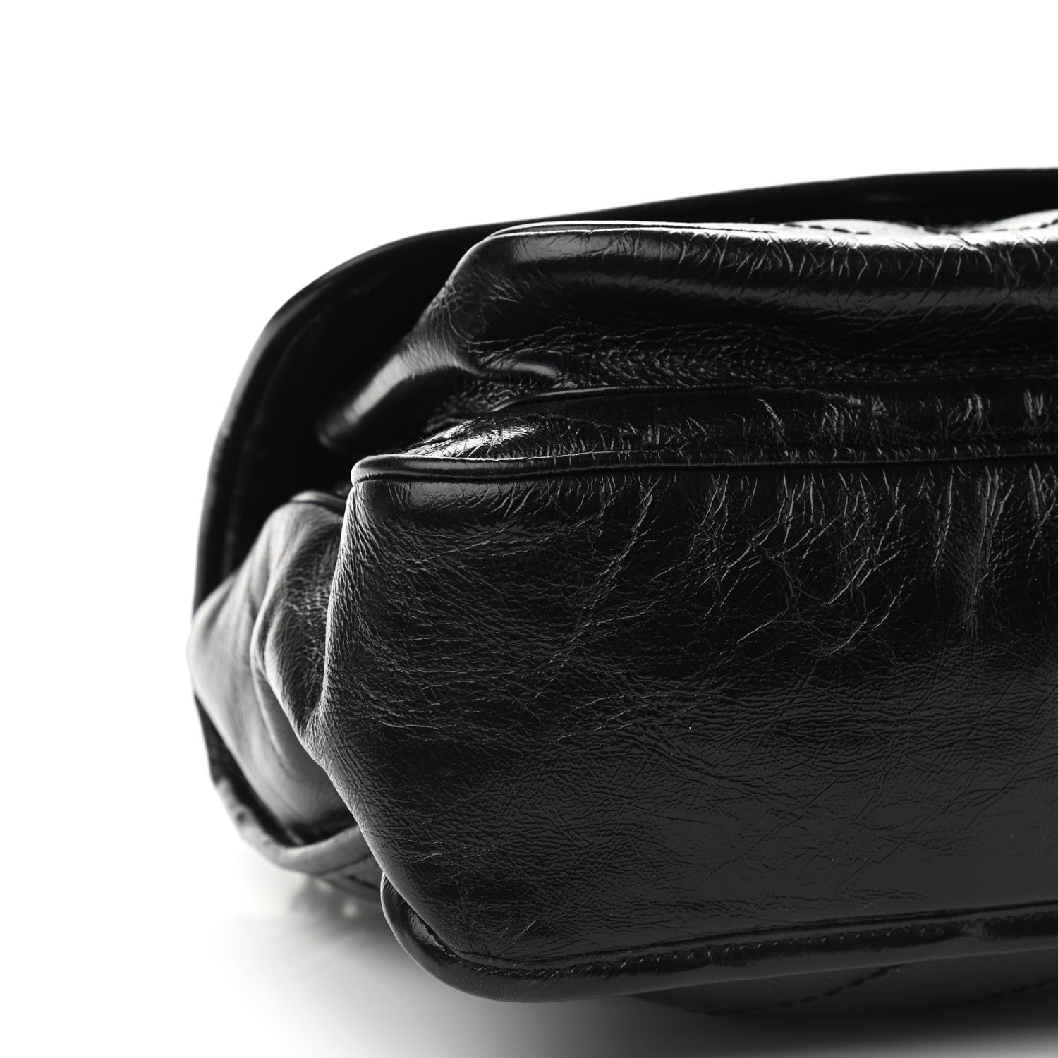Saint Laurent Crinkled Calfskin Matelasse Monogram Medium Niki Chain Satchel Black 8 of 9