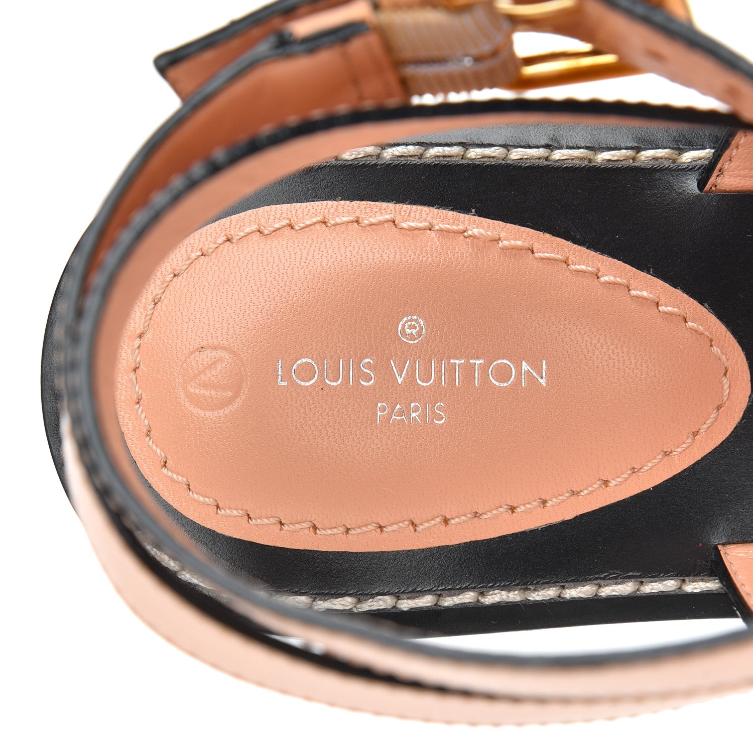 Louis Vuitton Calfskin Damier Ebene Passenger Flat Sandals 36 Venus Pink 7 of 11