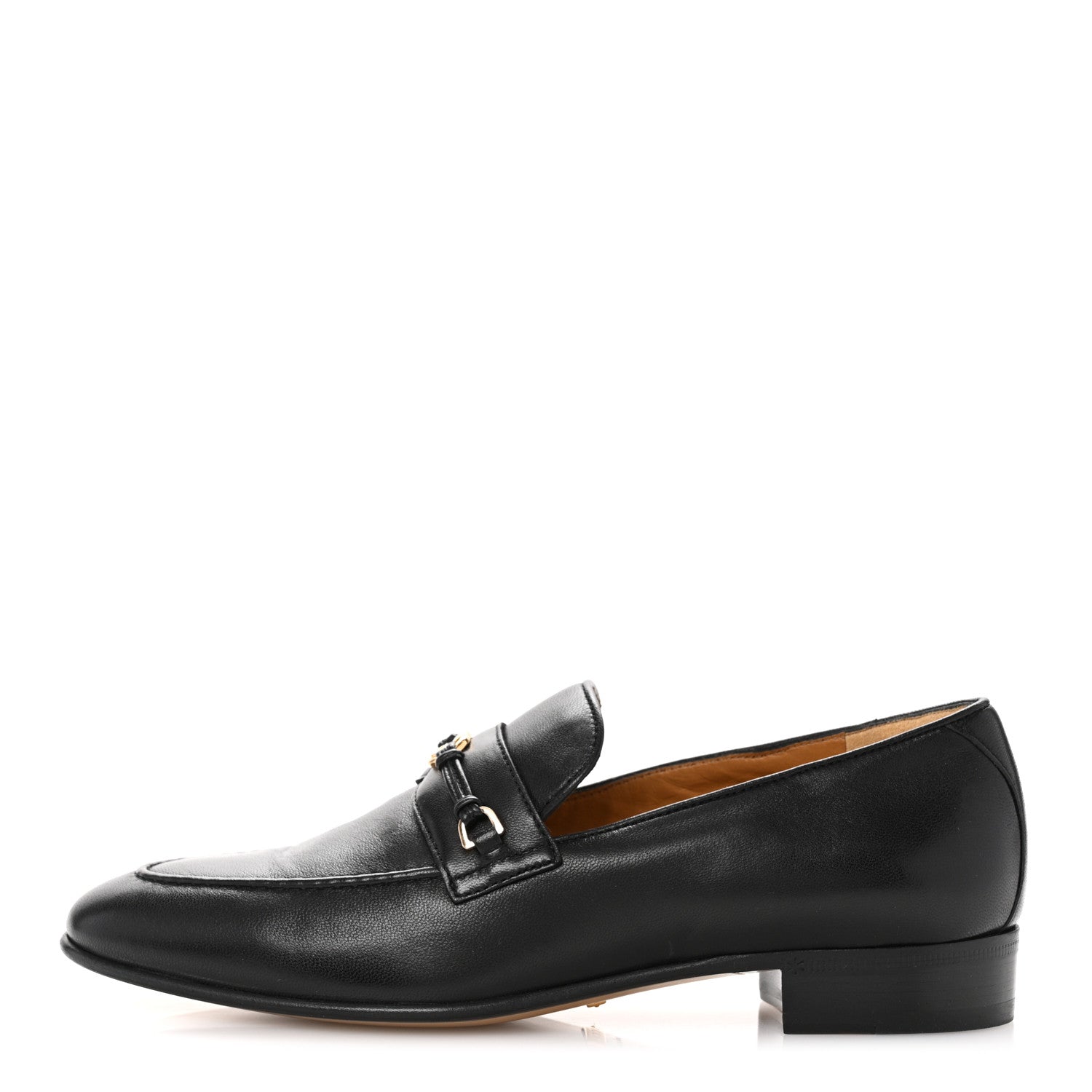 Gucci Calfskin Womens Interlocking G Horsebit Loafers 37 Black 1 of 11