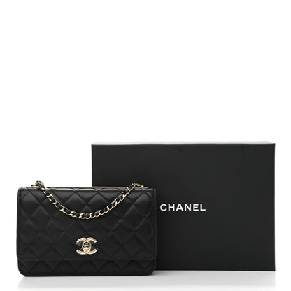 Chanel Lambskin Quilted Trendy CC Wallet On Chain WOC Black 12 of 12