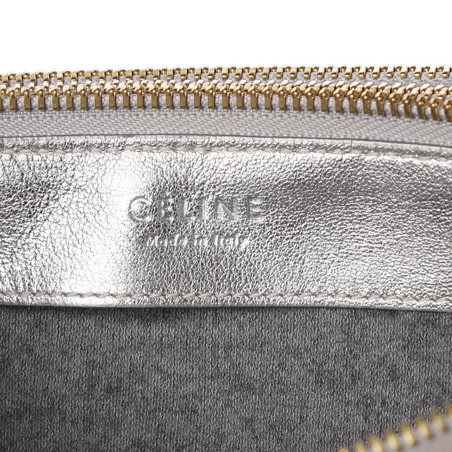 Celine Metallic Lambskin Large Trio Crossbody Bag Silver 5 of 11