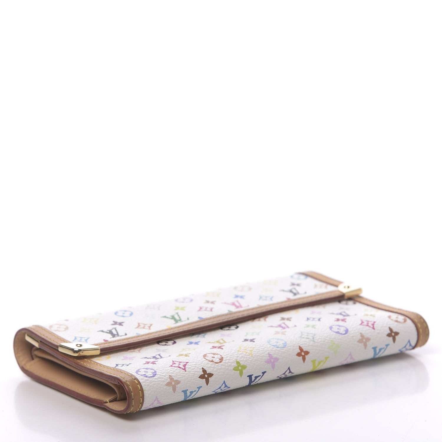 Louis Vuitton Monogram Multicolor Porte Tresor International Wallet White 4 of 13