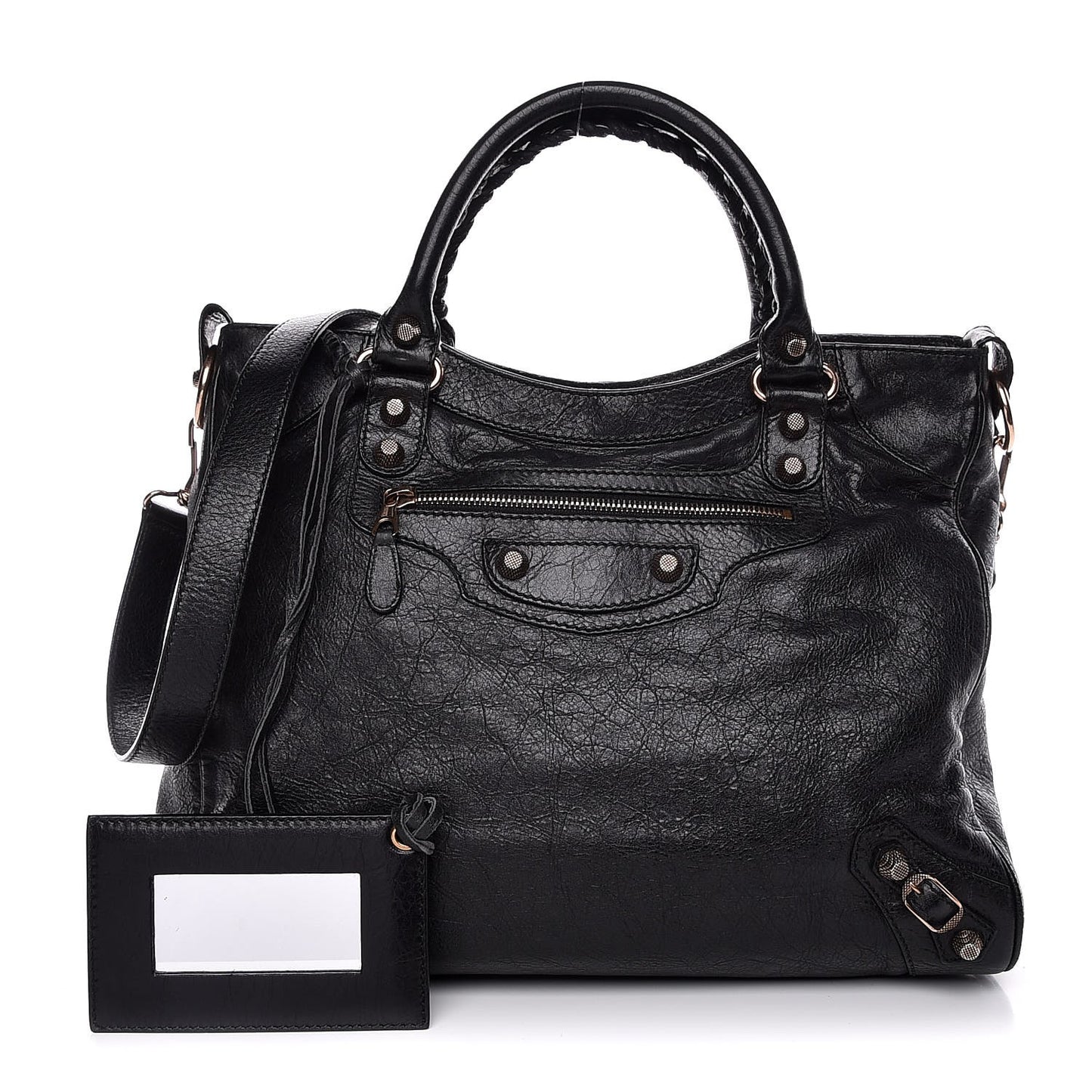 Agneau Giant 12 Rose Gold Hardware Velo Black